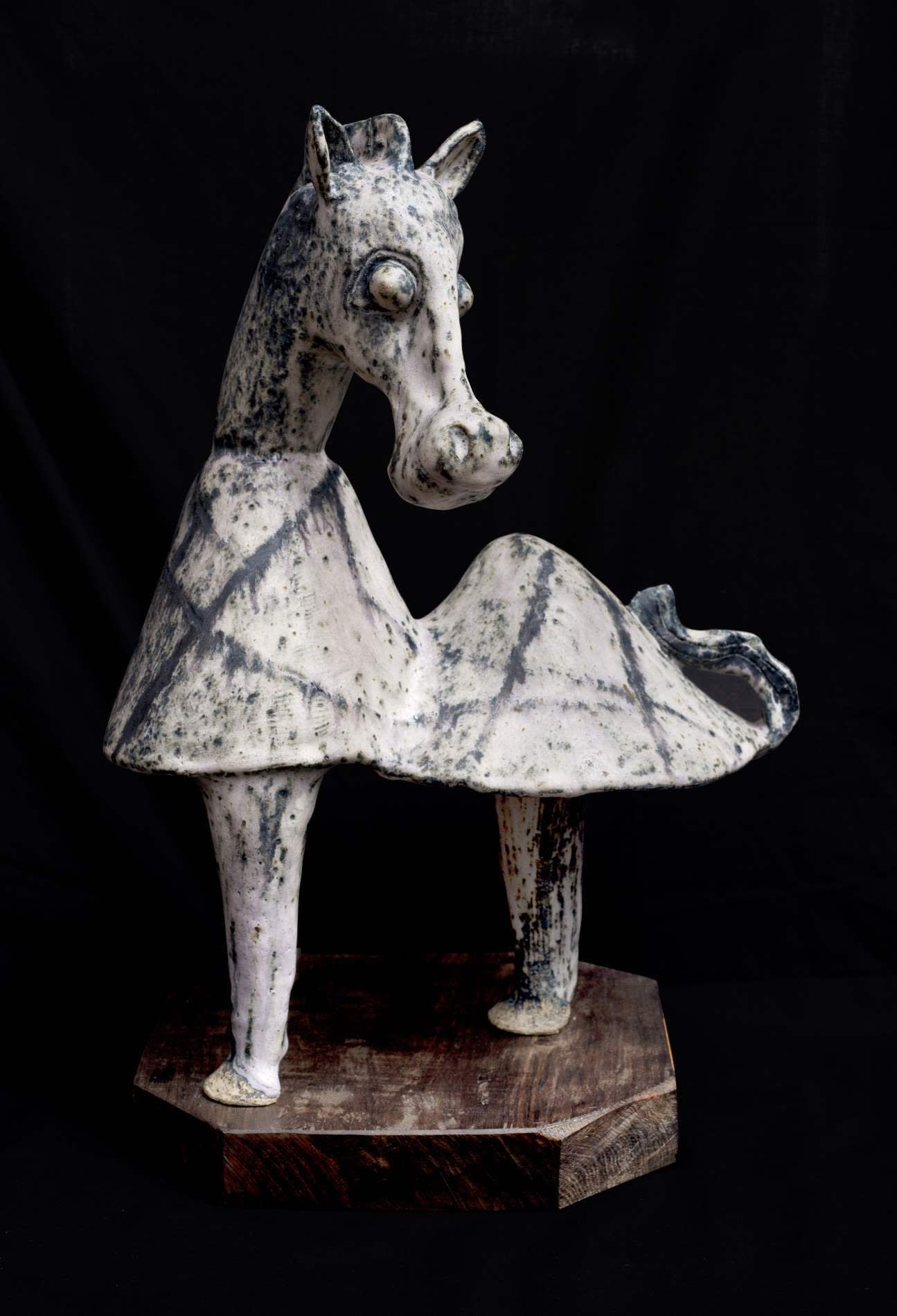 Josef Piwowar (1904-1987) Horse with Three Legs 1970 Ceramic 30 x 40 cm POSK Art Collection
