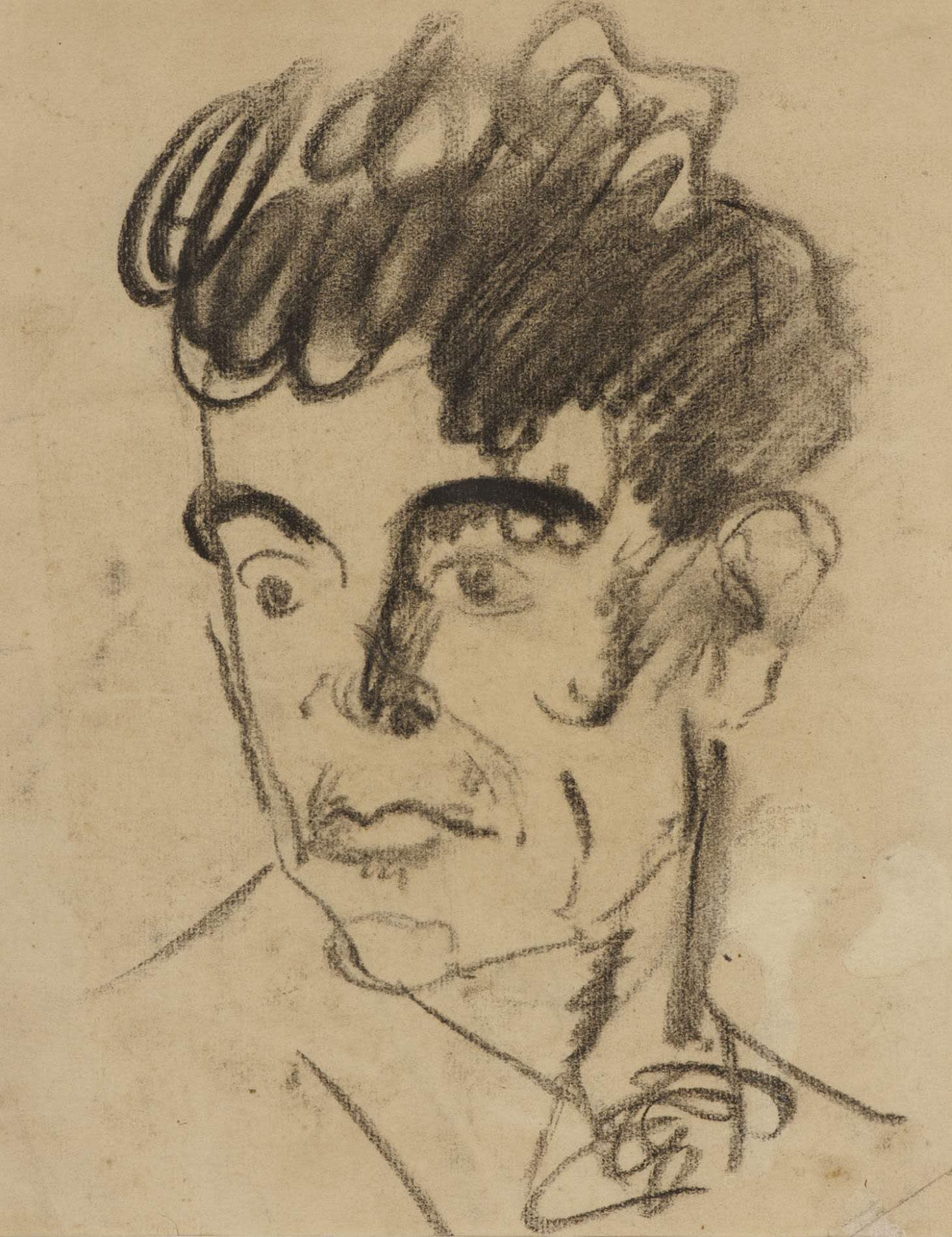 Head of a Man (II) by Emil Orlik