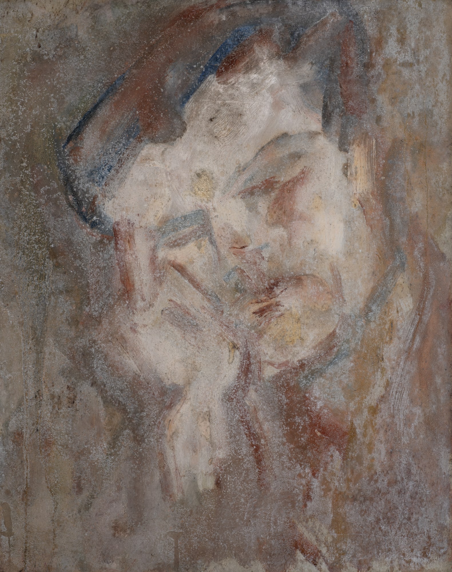 Gustav Metzger Head of a Man, c. 1951-1953 Oil on board 50.6 x 40cm. The Gustav Metzger Foundation