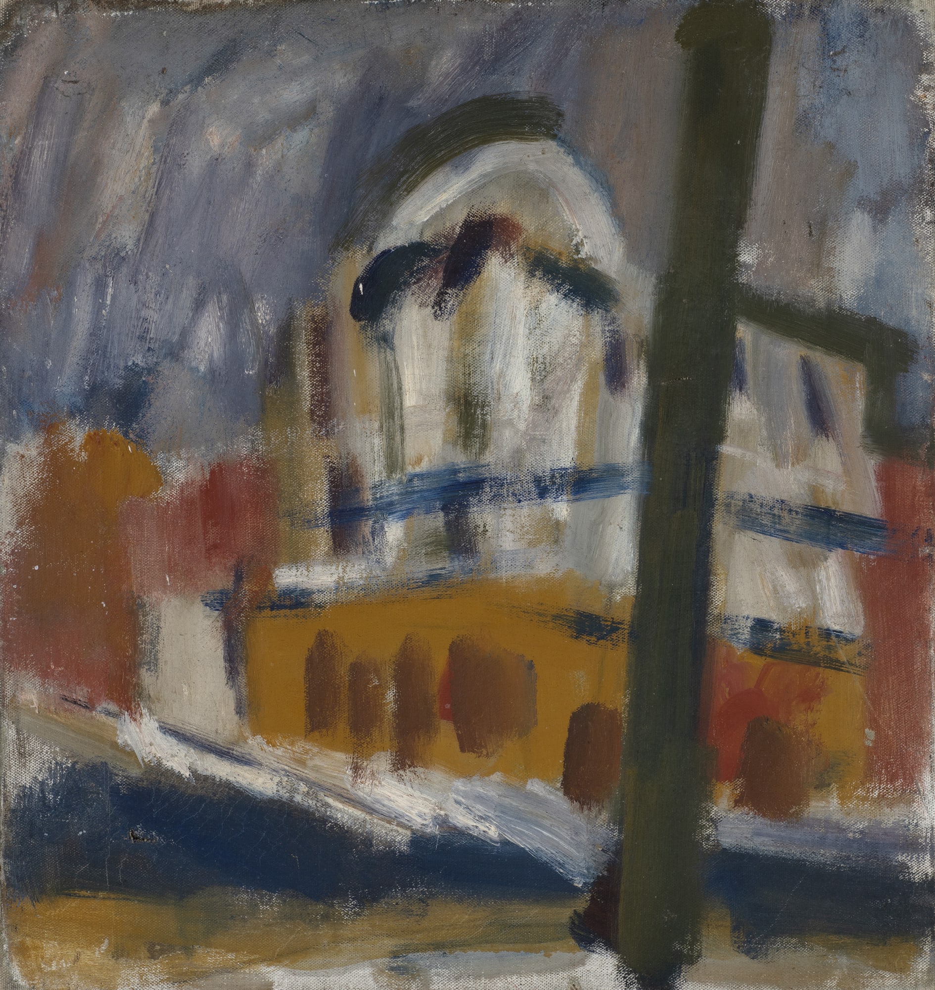 Gustav Metzger Building, c. 1949-53 Oil on canvas 43 x 40cm. The Gustav Metzger Foundation