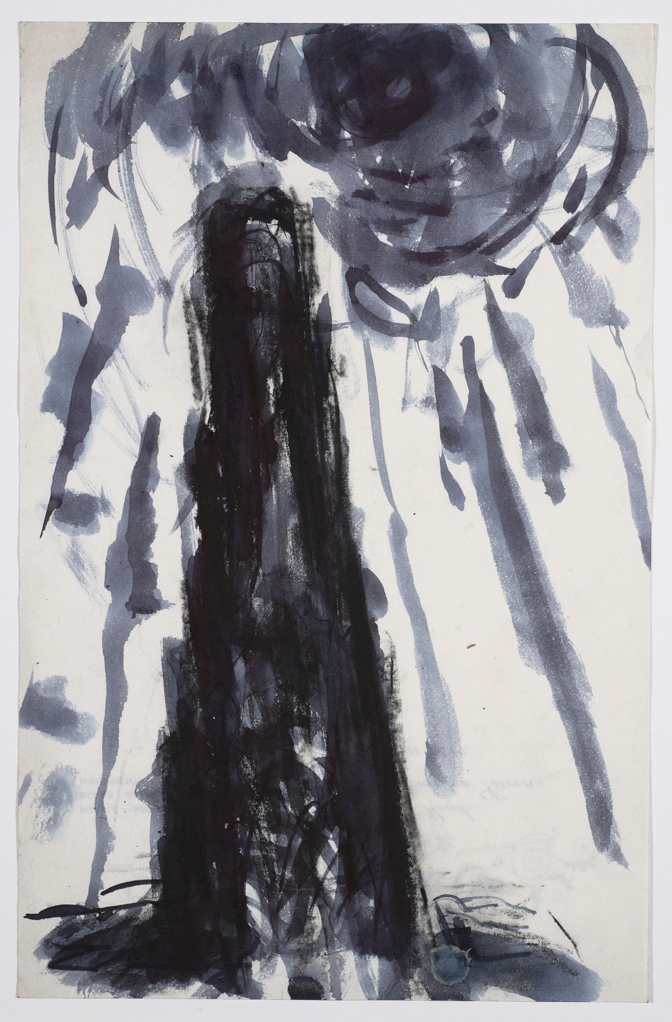 Belfry, Bruges, c.1948-49, ink on paper, 33 x 21.5cm. The Gustav Metzger Foundation