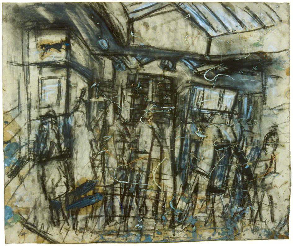 Booking Hall No. 6 (interior of Kilburn Underground Station) by Leon Kossoff