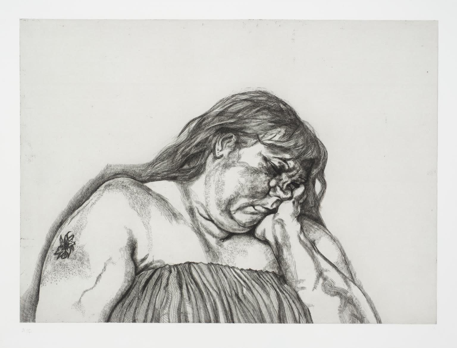 Woman with an Arm Tattoo by Lucian Freud