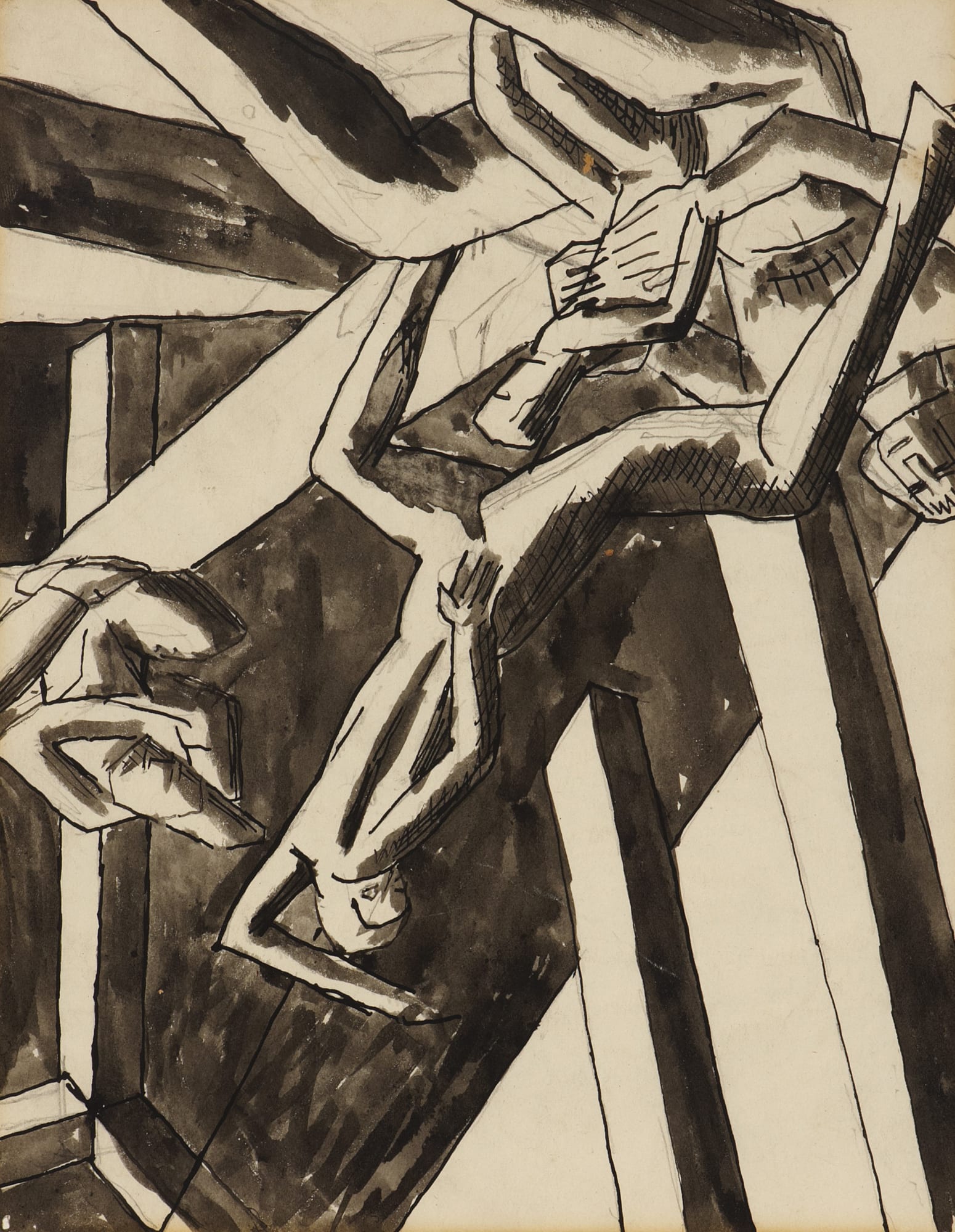 DAVID BOMBERG, THE FAMILY (STUDY FOR GHETTO THEATRE II), 1919