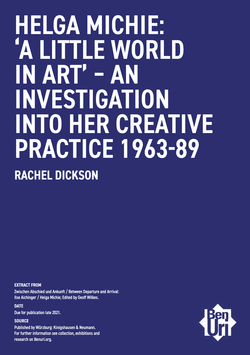 Helga Michie: ‘A Little World in Art’ by Rachel Dickson Read it here