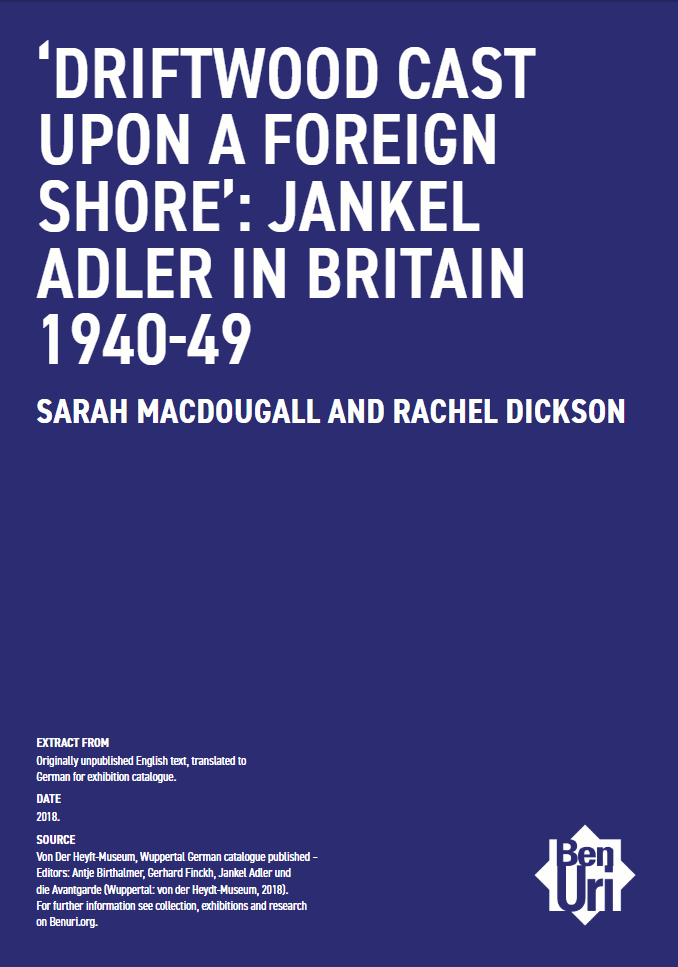 Driftwood Cast upon a Foreign Shore: Jankel Adler in Britain by Sarah MacDougall Read it here