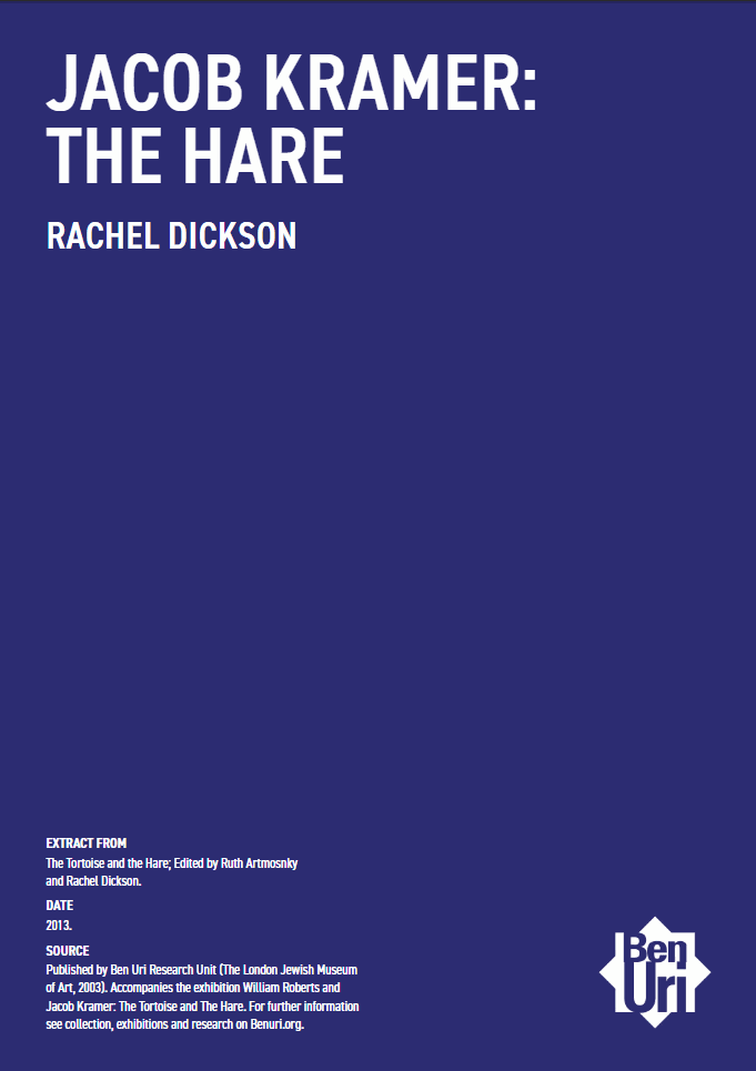 Jacob Kramer: The Hare by Rachel Dickson Read it here