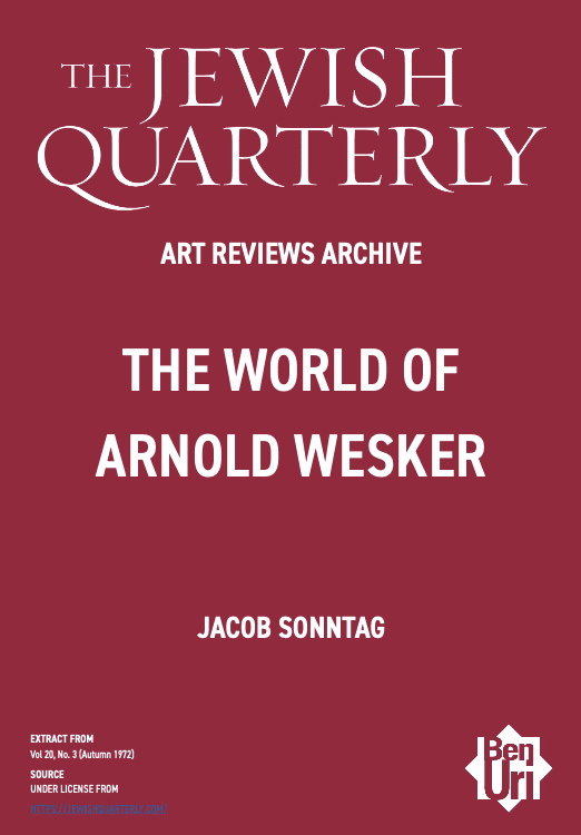 The World of Arnold Wesker by Jacob Sonntag read here