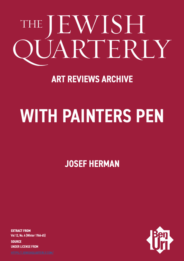 With Painters Pen by Josef Herman read here