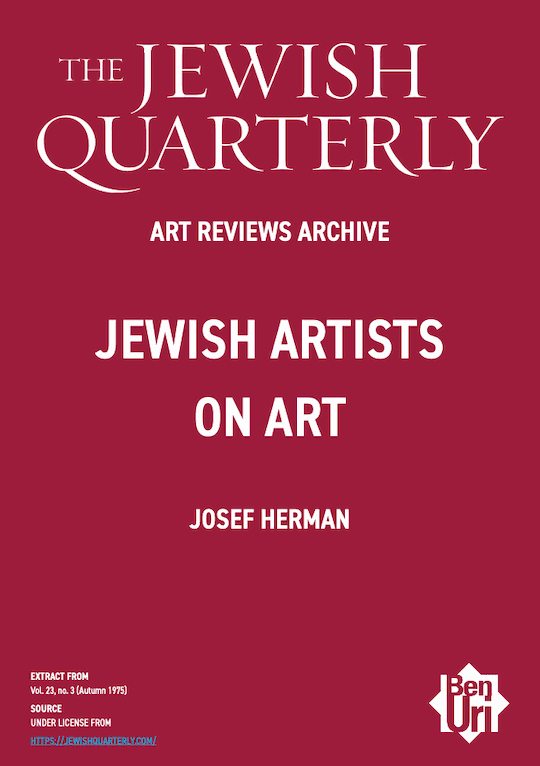 Jewish Artists on Art by Josef Herman read here