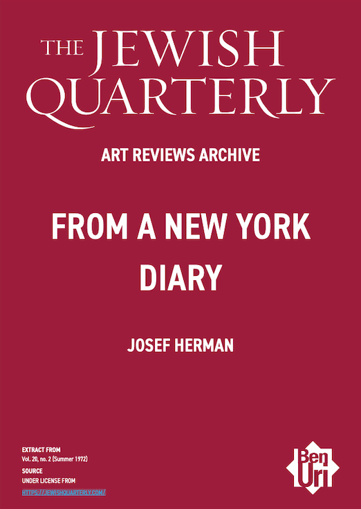 From a New York Diary (1) by Josef Herman read here