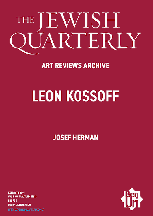 Leon Kossof by Josef Herman read here