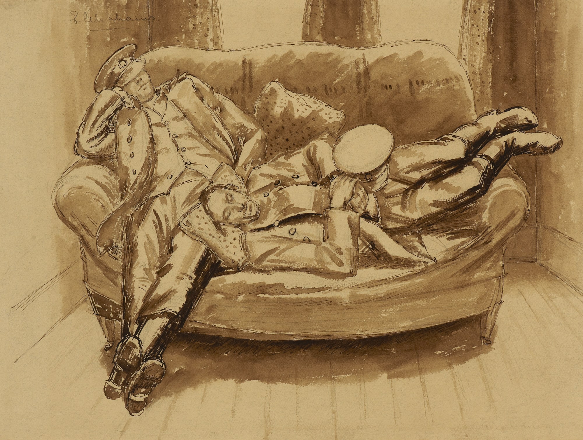 TWO SLEEPING SOLDIERS by ENID ABRAHAMS (1906-1972) read here