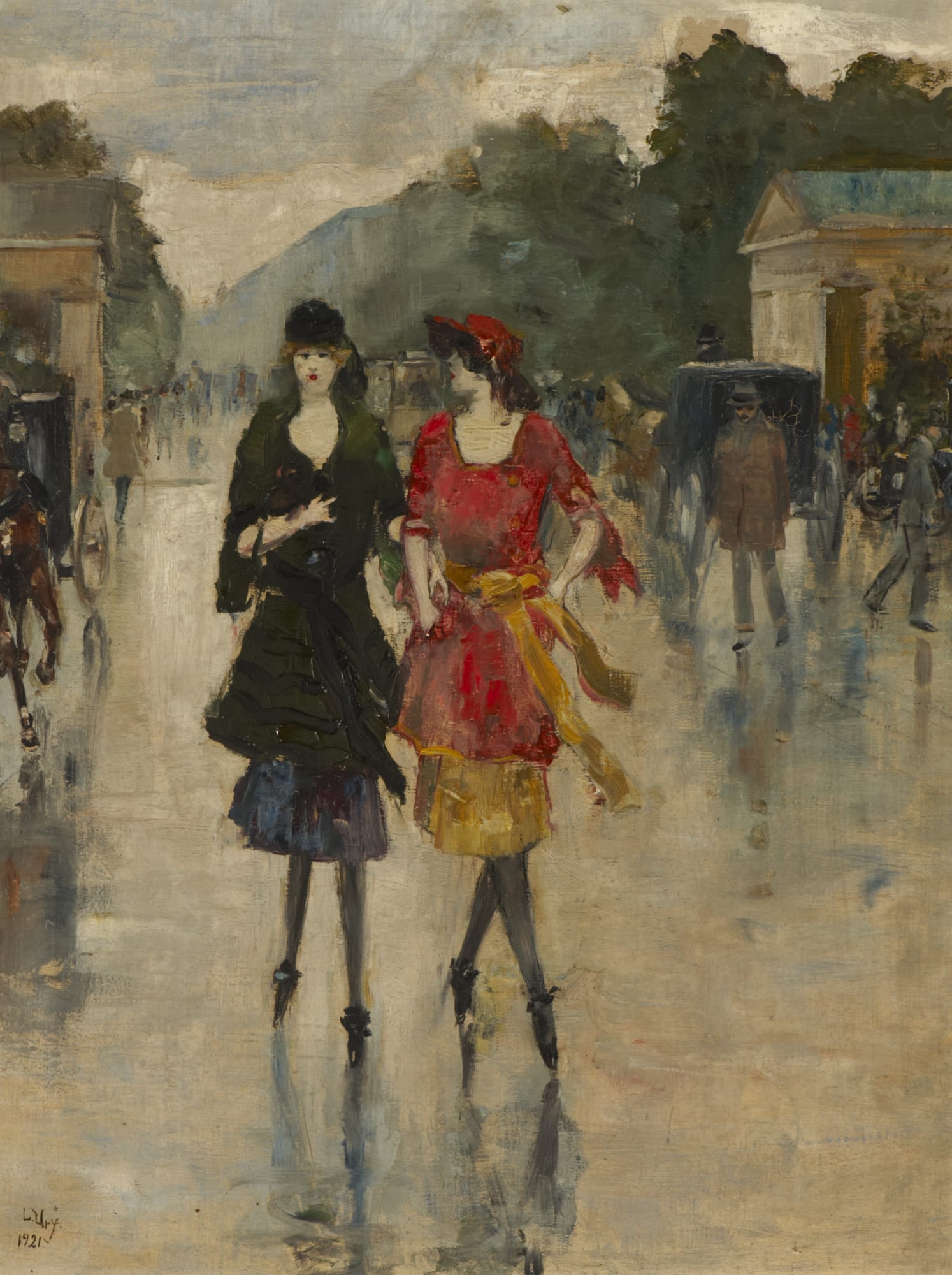 BERLIN STREET SCENE by LESSER URY (1861-1931) read here