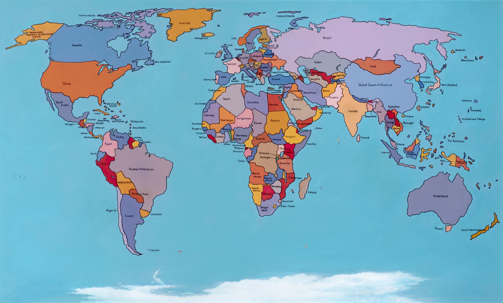 THE HAND MADE MAP OF THE WORLD by TAM JOSEPH (1947- ) read here