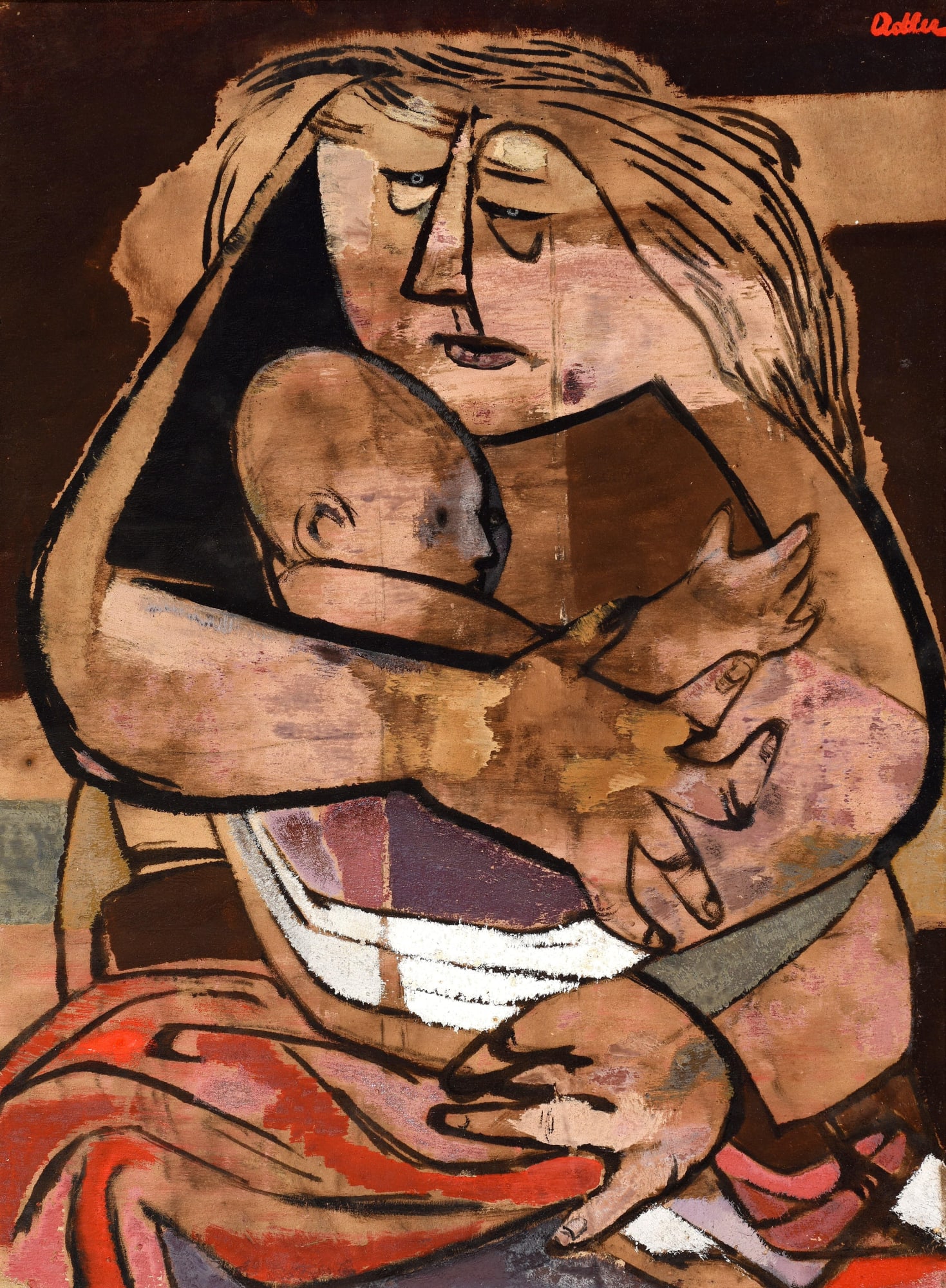 MOTHER AND CHILD II by JANKEL ADLER (1895-1949) read here