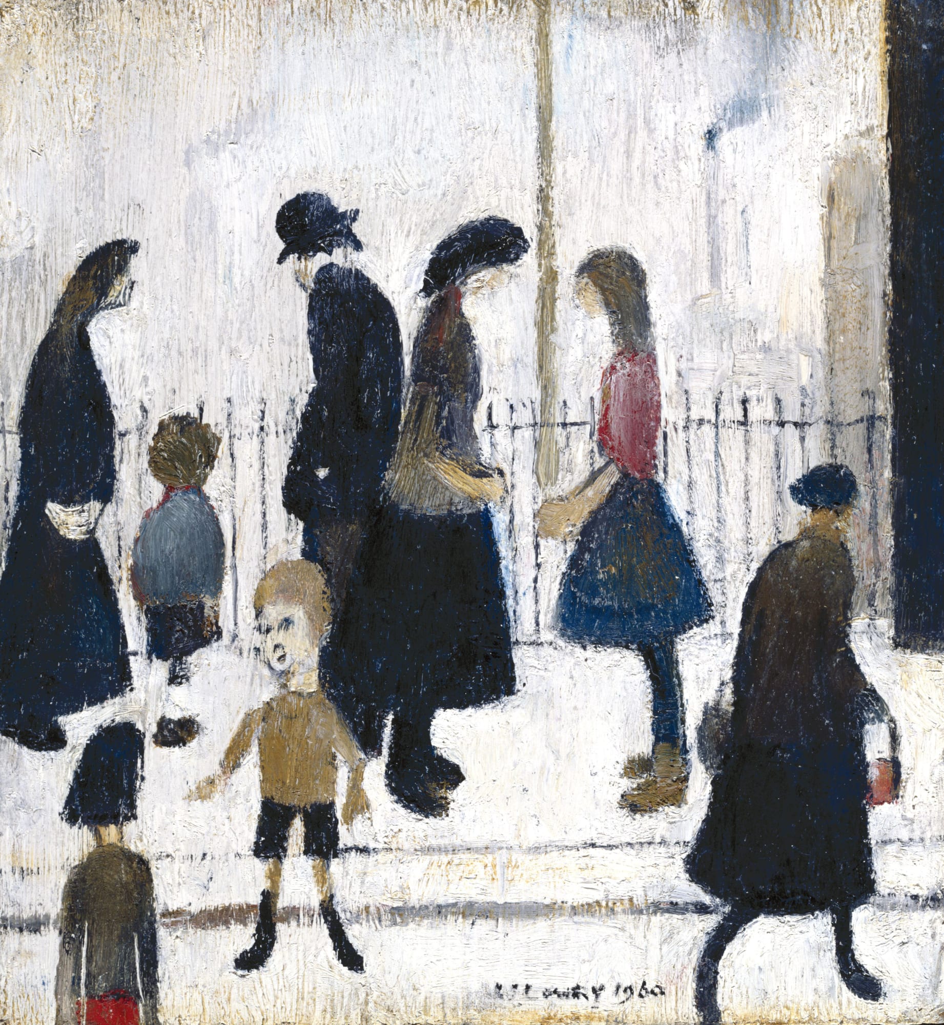L.S. Lowry, Figures in a Street 1960