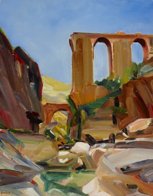 The Broken Aqueduct, Wadi Kelt near Jericho by David Bomberg