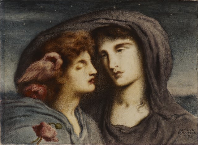 Night Looking upon Sleep her Beloved Child (II) by Simeon Solomon