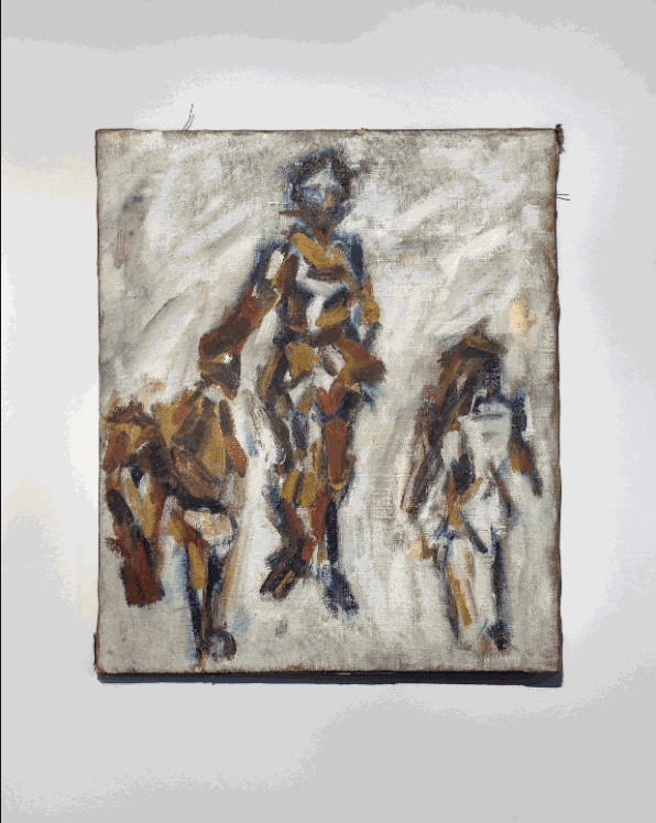 Homage to the Starving Poet, 1951, oil on canvas, 80 x 70cm. The Gustav Metzger Foundation