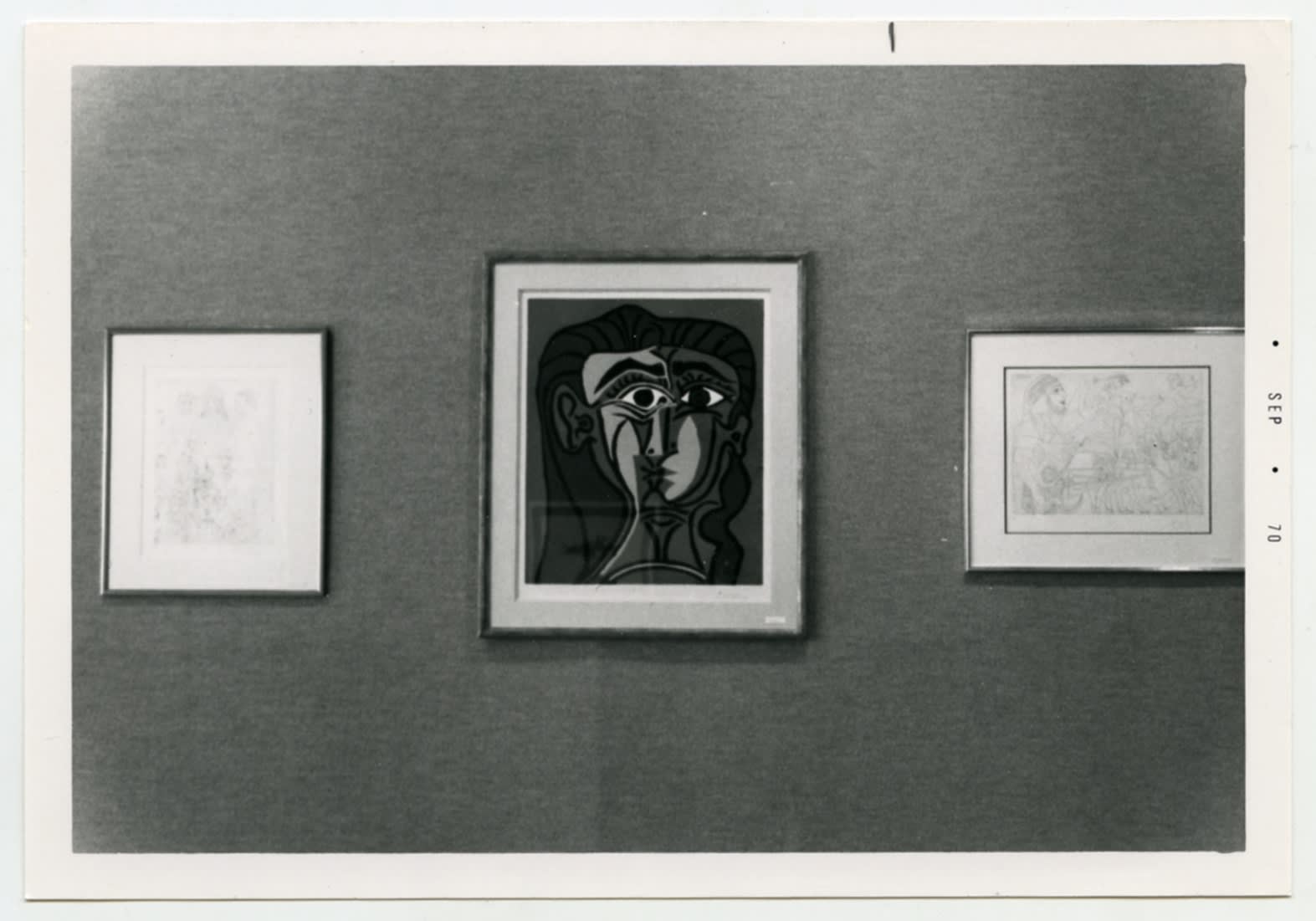 Installation view of Picasso: Prints & Drawings exhibition at John Berggruen Gallery, September, 1970
