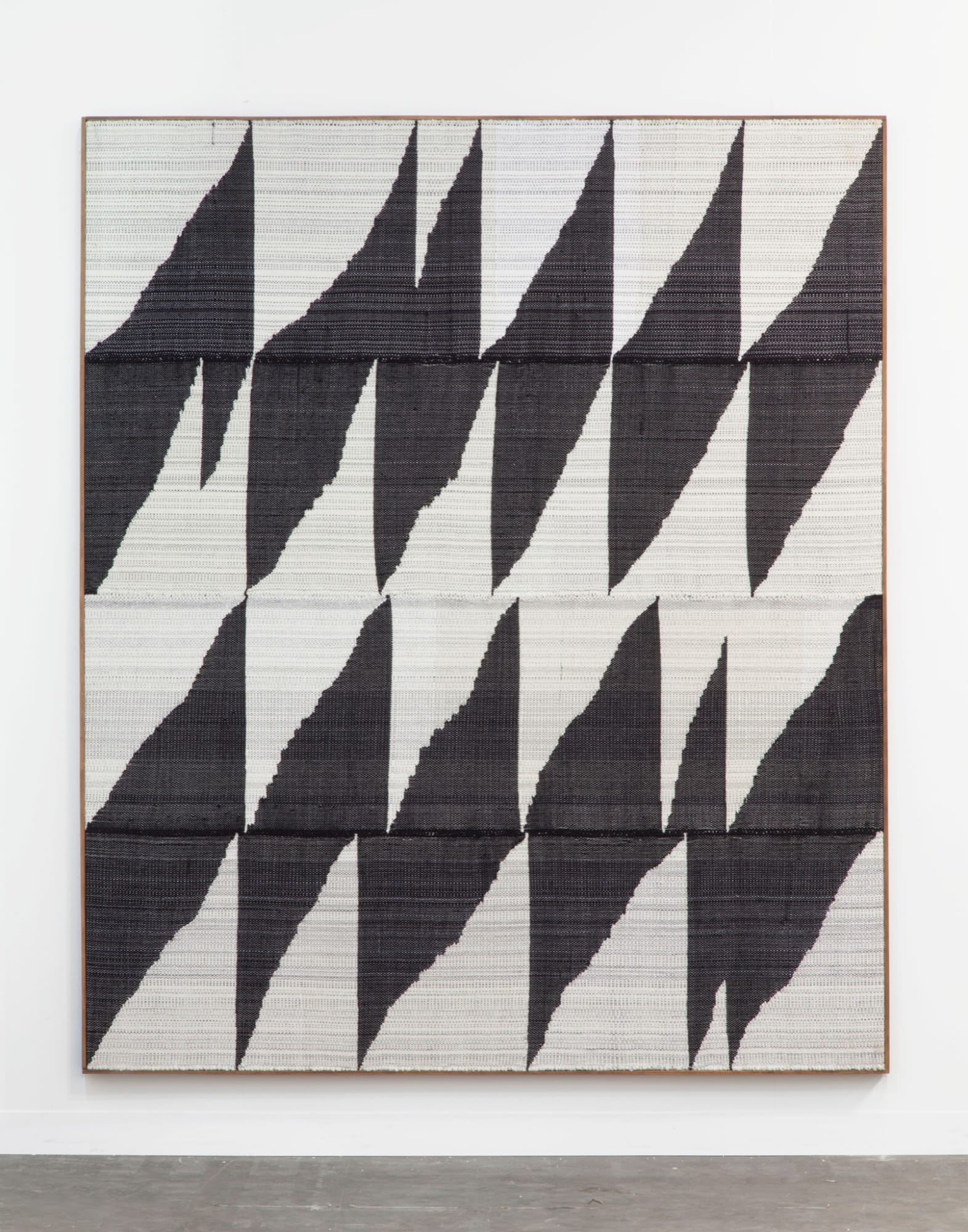 Brent Wadden Alignment #40, 2014 Hand woven fibers, wool, cotton and acrylic on canvas 87 x 73 inches
