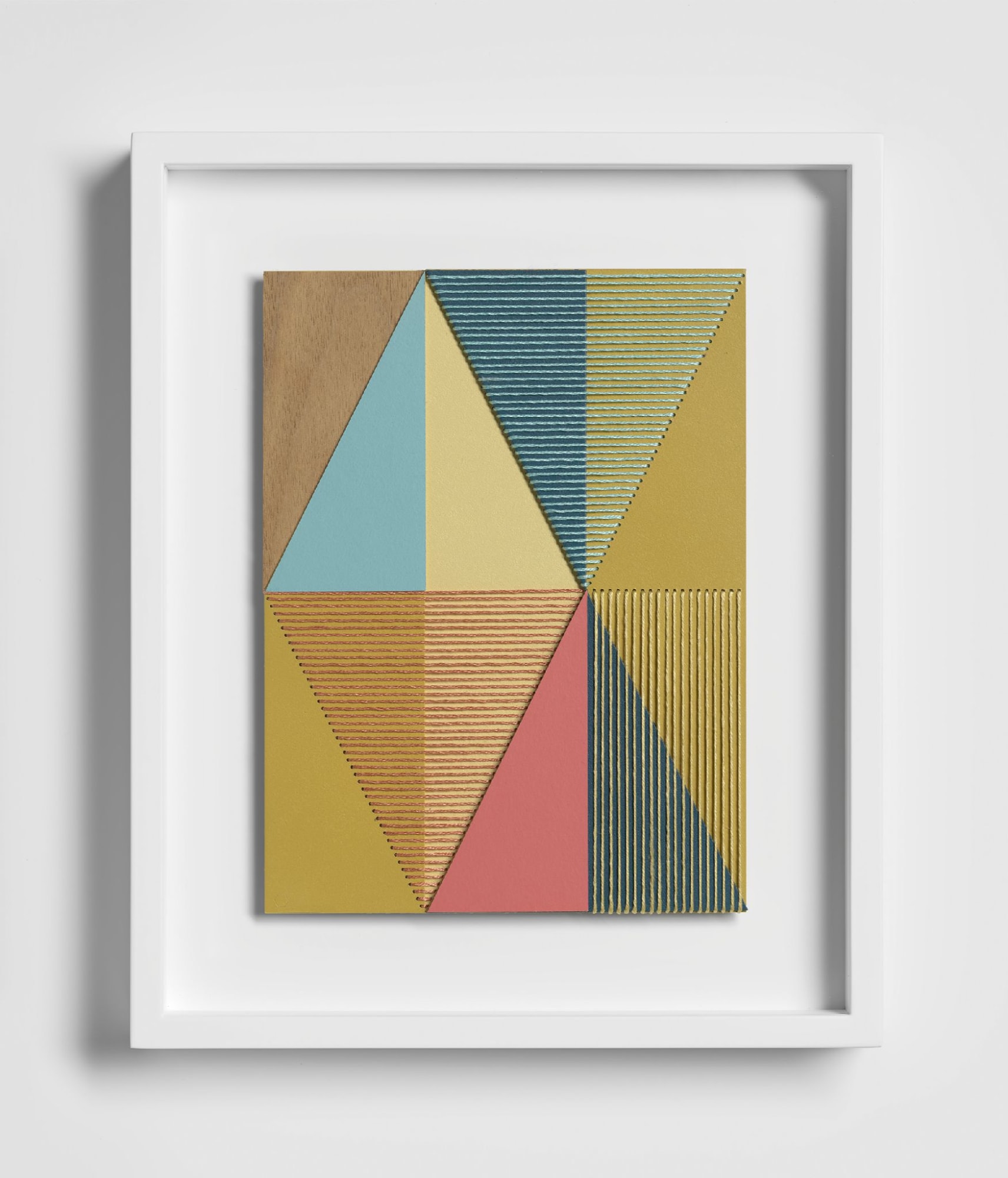 Lucy Williams Threaded Collage, 2021 Paper, acrylic paint and cotton and silk thread on board 7 3/4 x 5 7/8 inches 20.0 x 15.0 cm