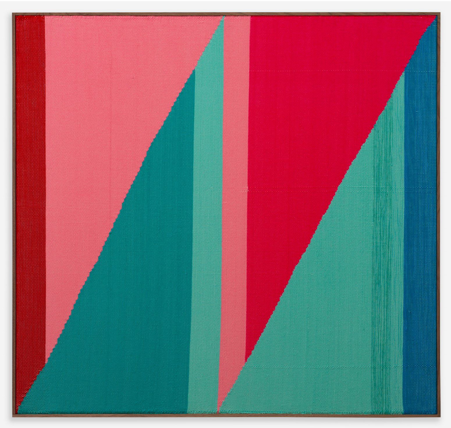 Brent Wadden Untitled, 2020 Painting - Hand woven fibers, wool, cotton and acrylic on canvas 45 5/8 x 48 x 1 1/2 inches