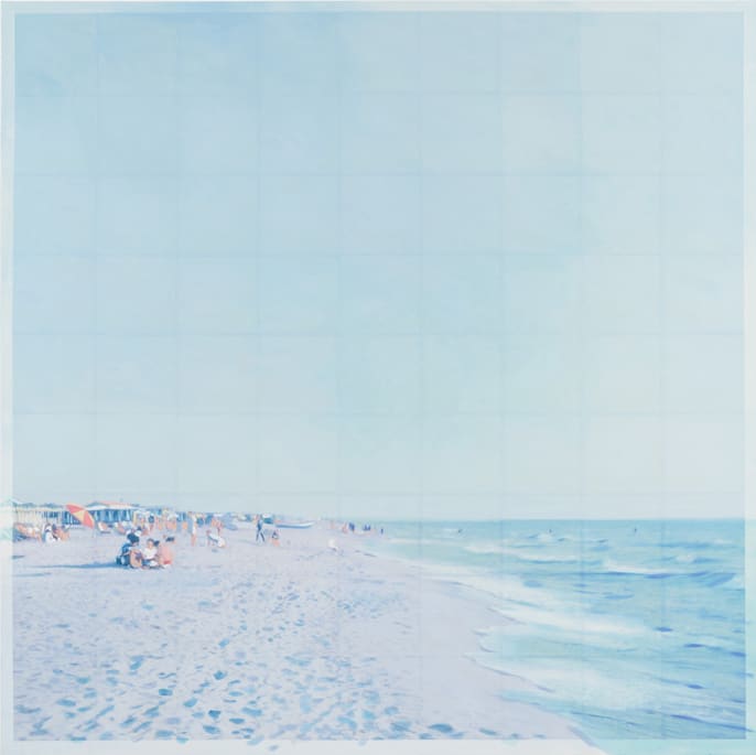 Isca Greenfield-Sanders Seaside, 2015 Mixed media oil on canvas 63 x 63 inches
