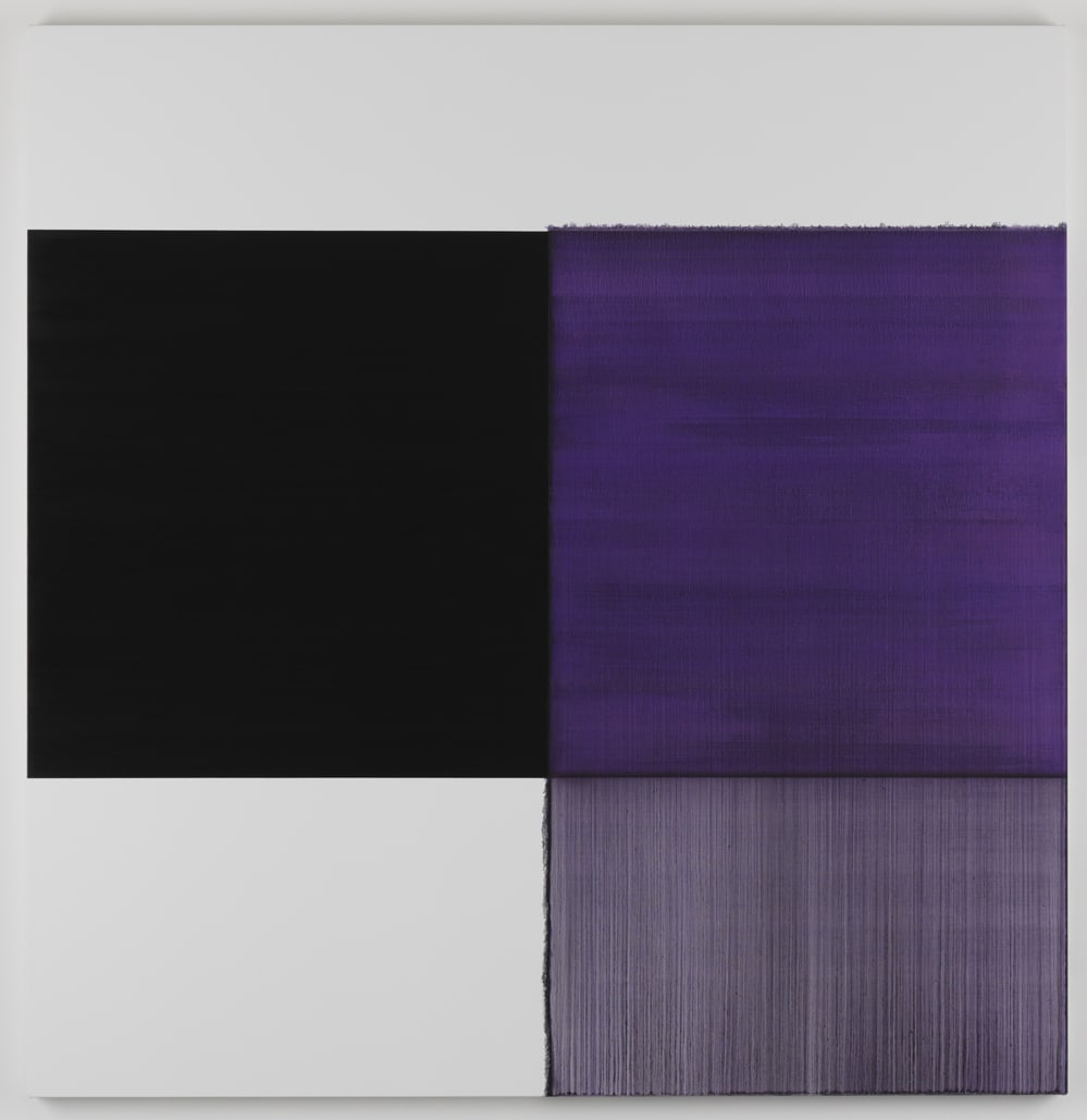 Callum Innes Exposed Painting Dioxaine Violet, 2014 Oil on linen 70 7/8 x 70 7/8 inches