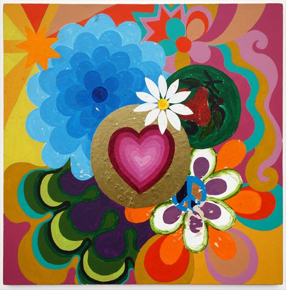 Beatriz Milhazes Uma Palavra, 1999 Acrylic on canvas 23 5/8 x 23 5/8 inches