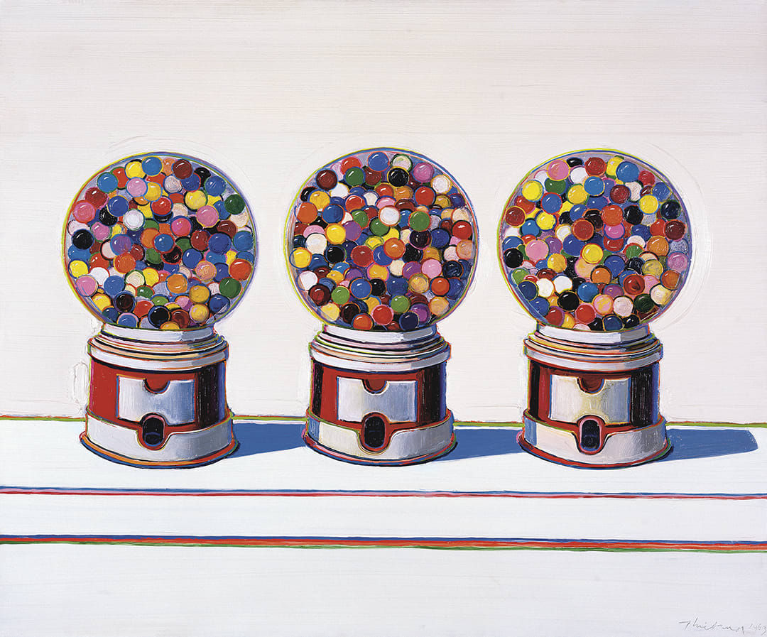 Wayne Thiebaud Three Machines, 1963 Oil on canvas 30 x 36 1/4 inches