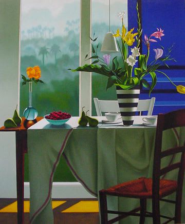 Bruce Cohen Still Life with View, 2002 Oil on canvas 60 x 48 inches 152.4 x 121.92 cm