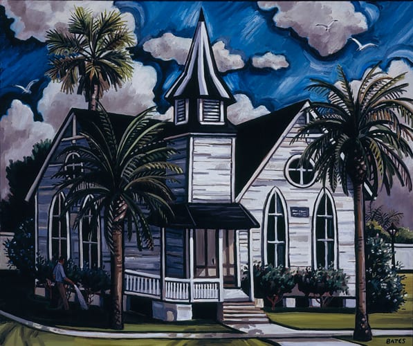 David Bates, b. 1952 Church - Galveston, 2007 Oil on canvas 40 x 48 inches 101.6 x 121.92 cm