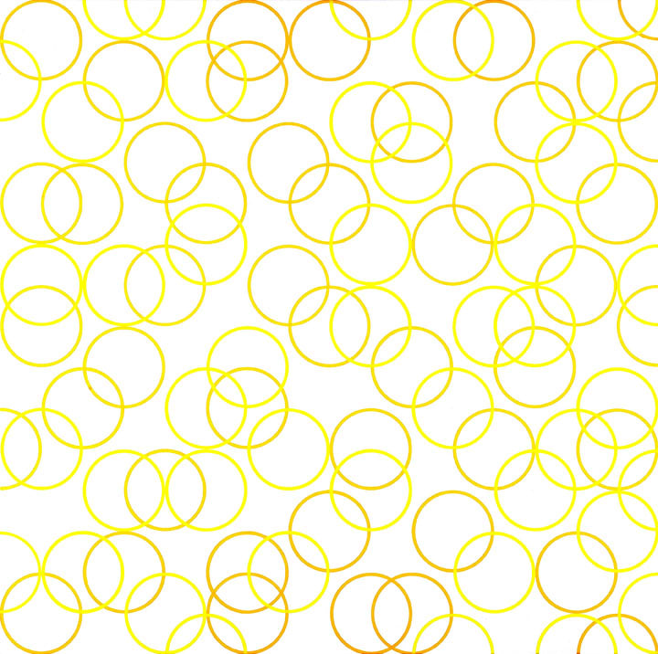 Bridget Riley, b. 1931 Two Yellows, Composition with Circles 2, 2011 Acrylic on canvas 44 x 44 inches 111.8 x 111.8 cm