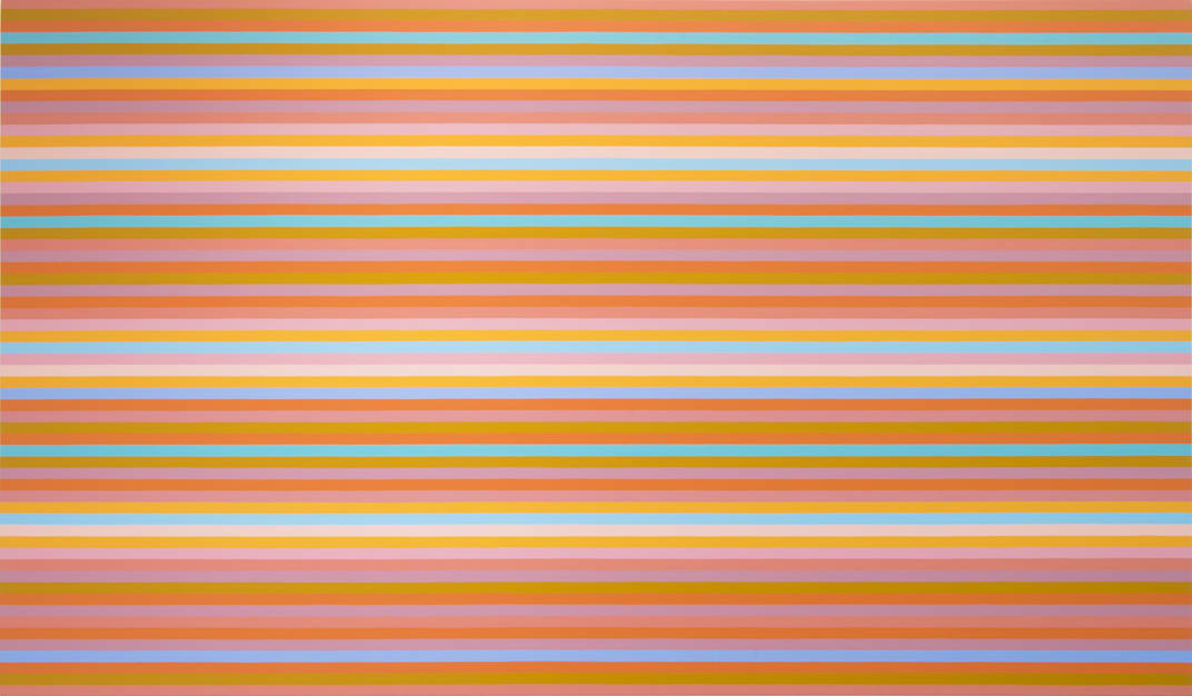 Bridget Riley, b. 1931 Chord, 2014 Oil on linen 61 1/4 x 104 3/4 inches 155.6 x 266.1 cm