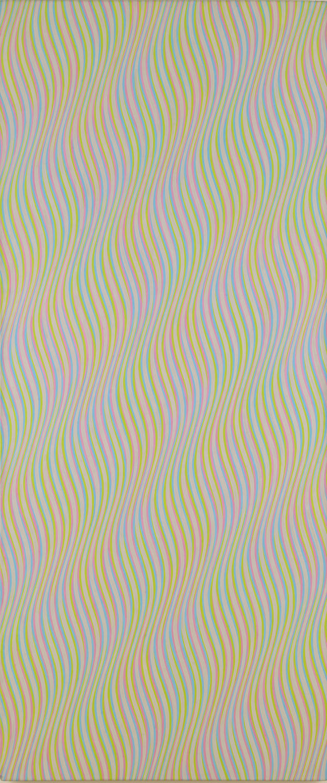 Bridget Riley, b. 1931 Rill, 1976 Acrylic on canvas 89 3/4 x 37 inches 228.0 x 94.0 cm