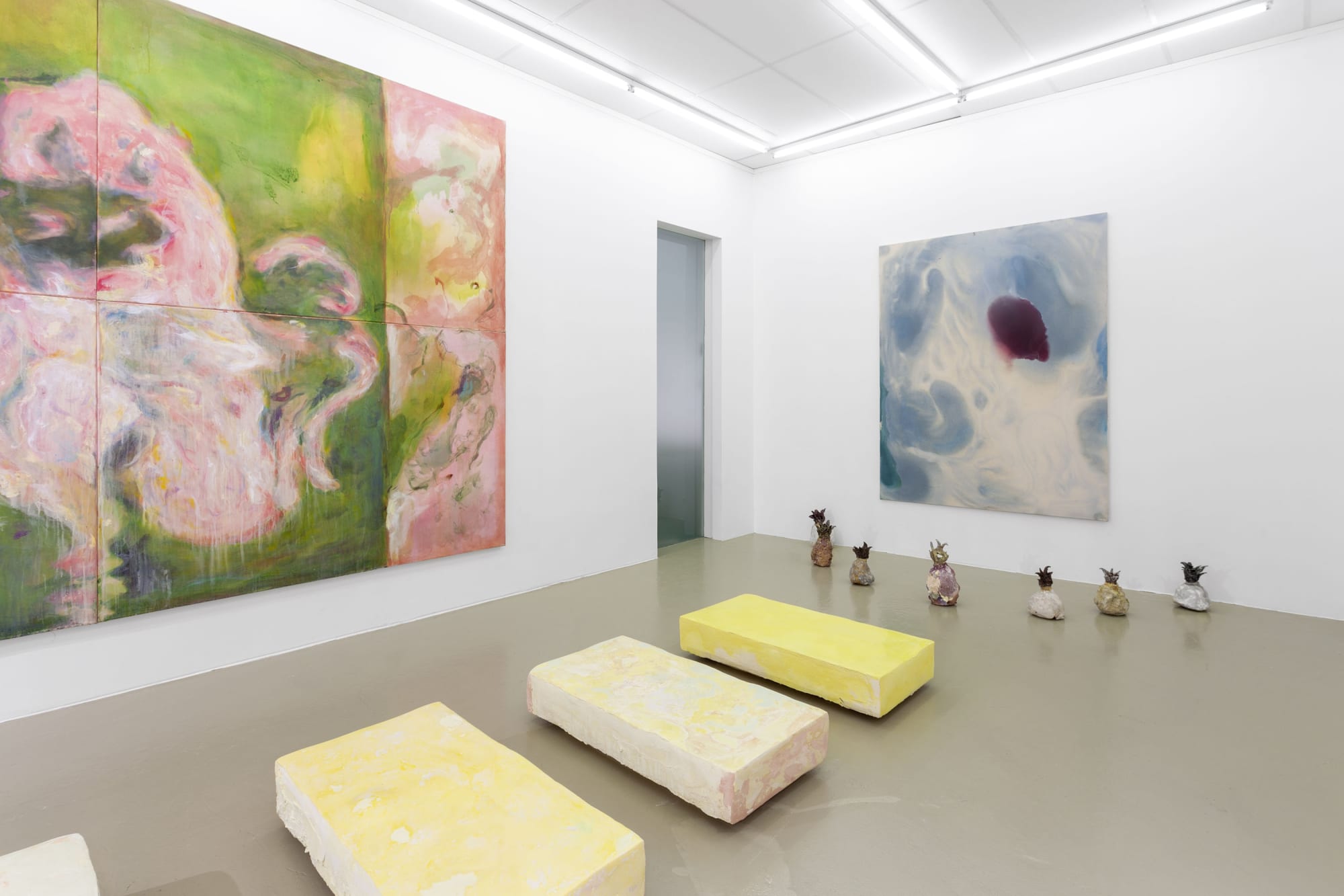 Installation view Jakob Steen Am I Not Here to be Your Mother 2021, Bricks Gallery
