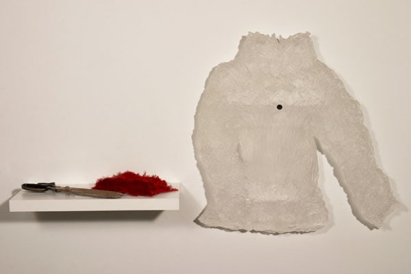 Cassandra Straubing, The Fabric Cutter, With Her Favored Shears, Separates A Spool Of Savory Thread., 2014