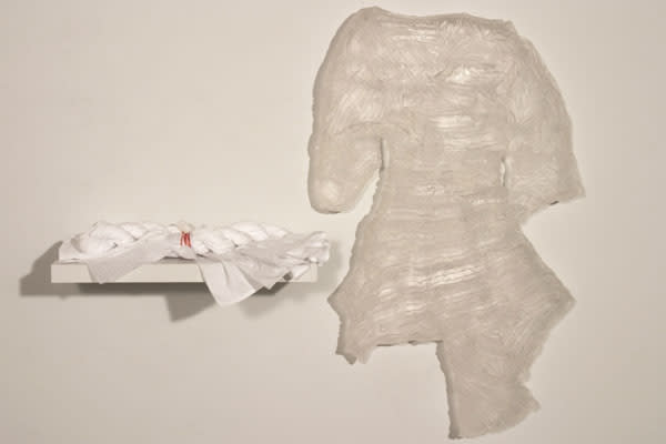 Cassandra Straubing, The Garment Presser Takes Her Tightly Bound Broomstick Bundle To Press., 2014