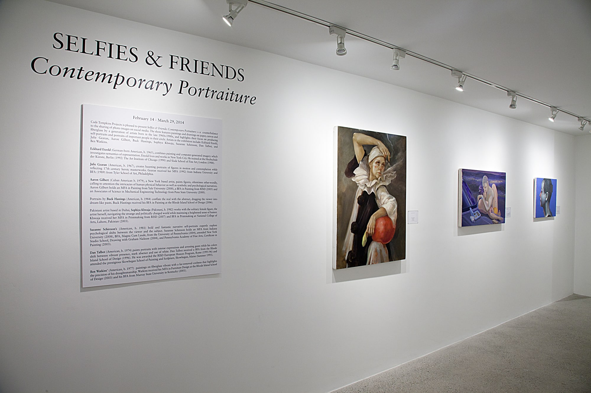 Selfies & Friends Installation View, Cade Tompkins Projects