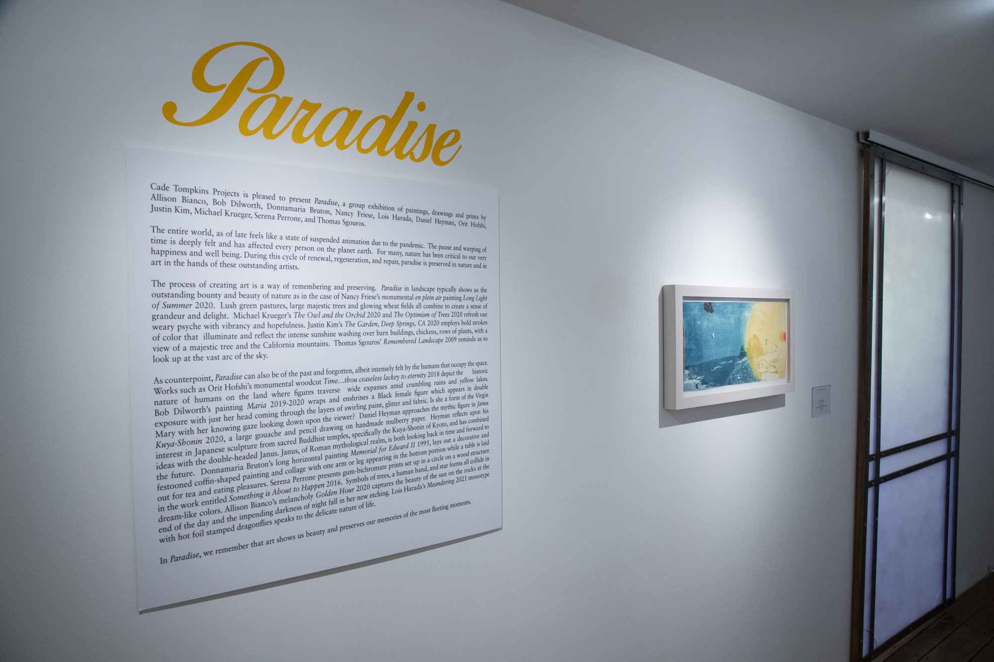 Paradise Installation View, Cade Tompkins Projects