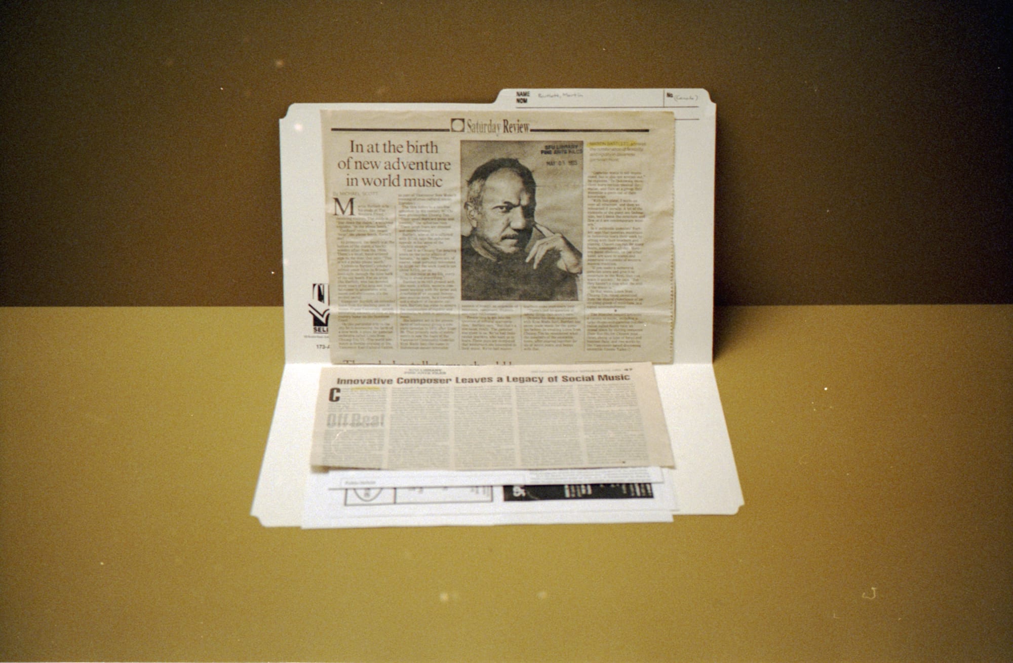 Luke Fowler, "Press cuttings from the series Marginalia I (Photographs from Martin's Archive)", 2017, C-type print, 40.6 x 50.8 cm © the artist