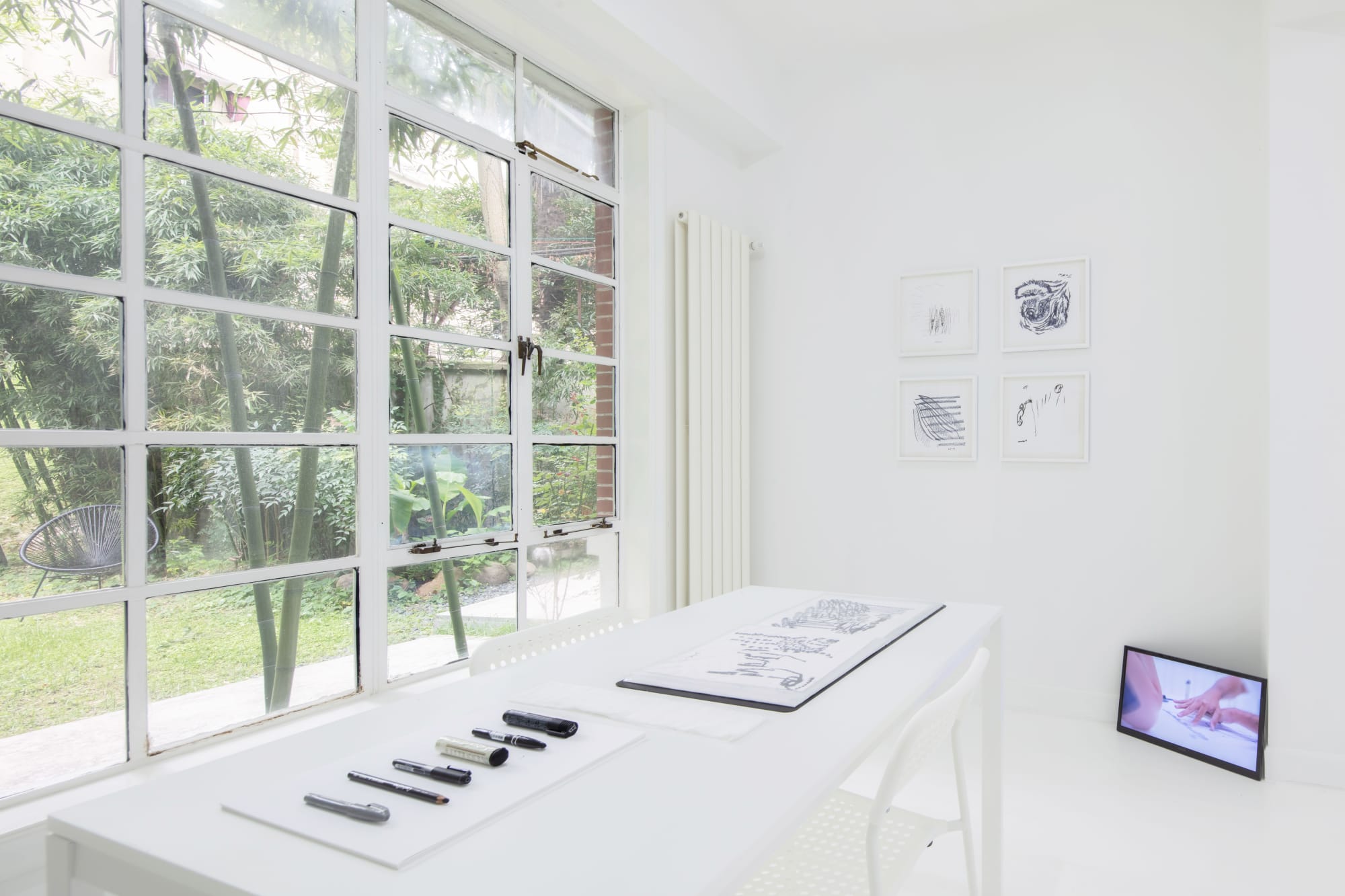 Right behind your eyes