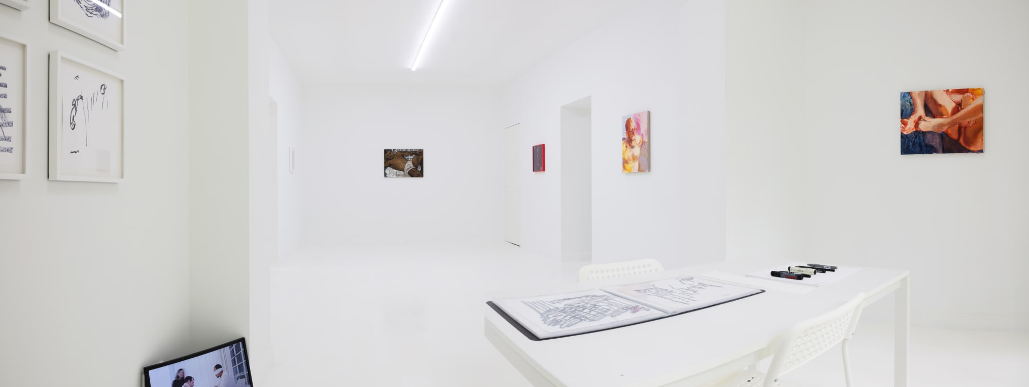 Right behind your eyes