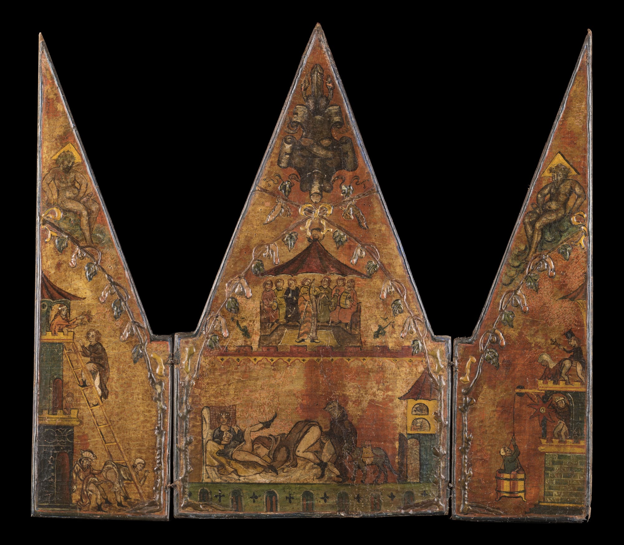 XIX secolo Trittico Erotico