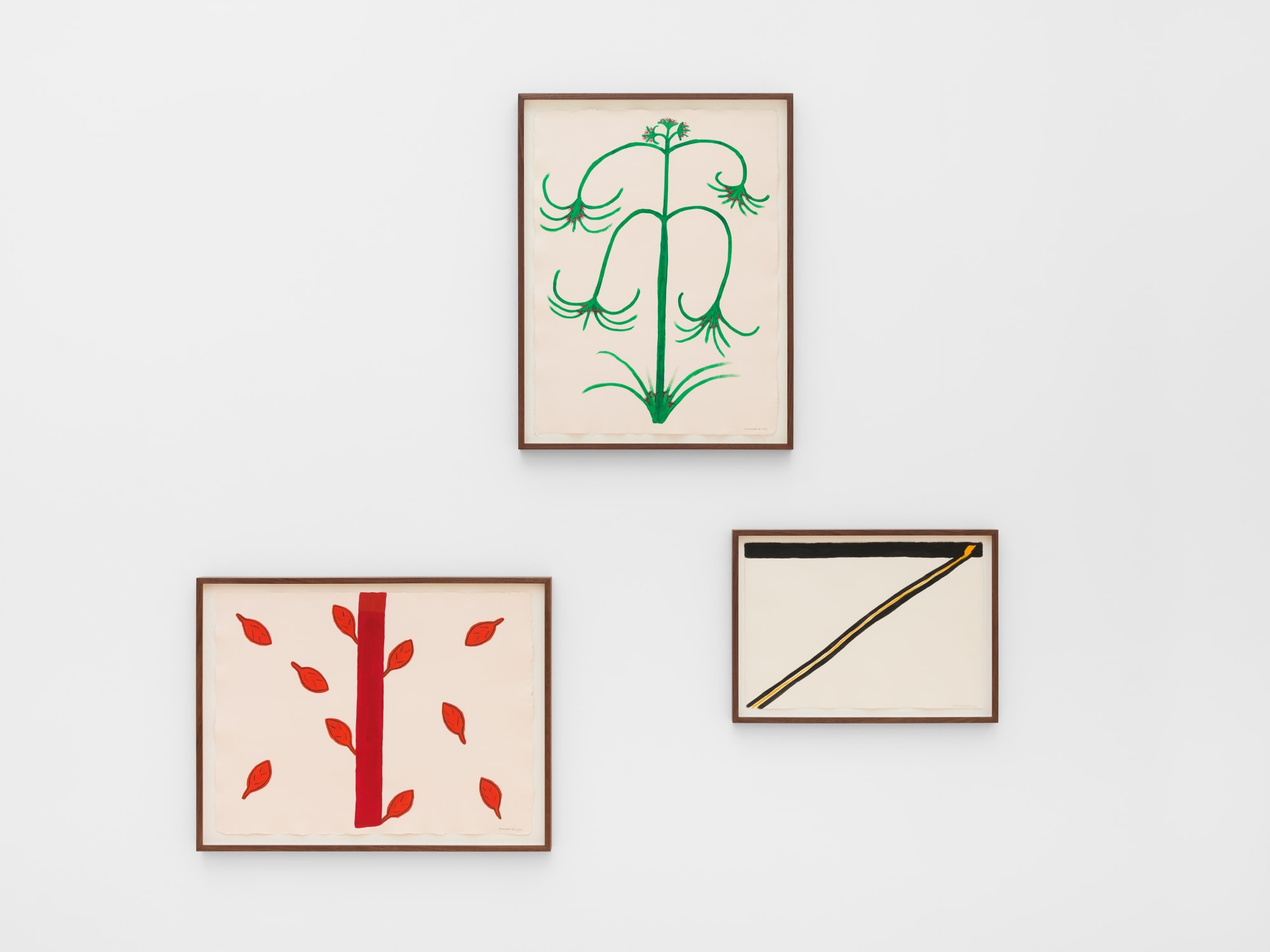 Installation View Sheroanawe Hakihiiwe - Ahete ha yamaki rariprou [When we are close we all scream together], Cecilia Brunson Projects, London (6 Oct - 18 Nov 2022) Photography by Eva Herzog