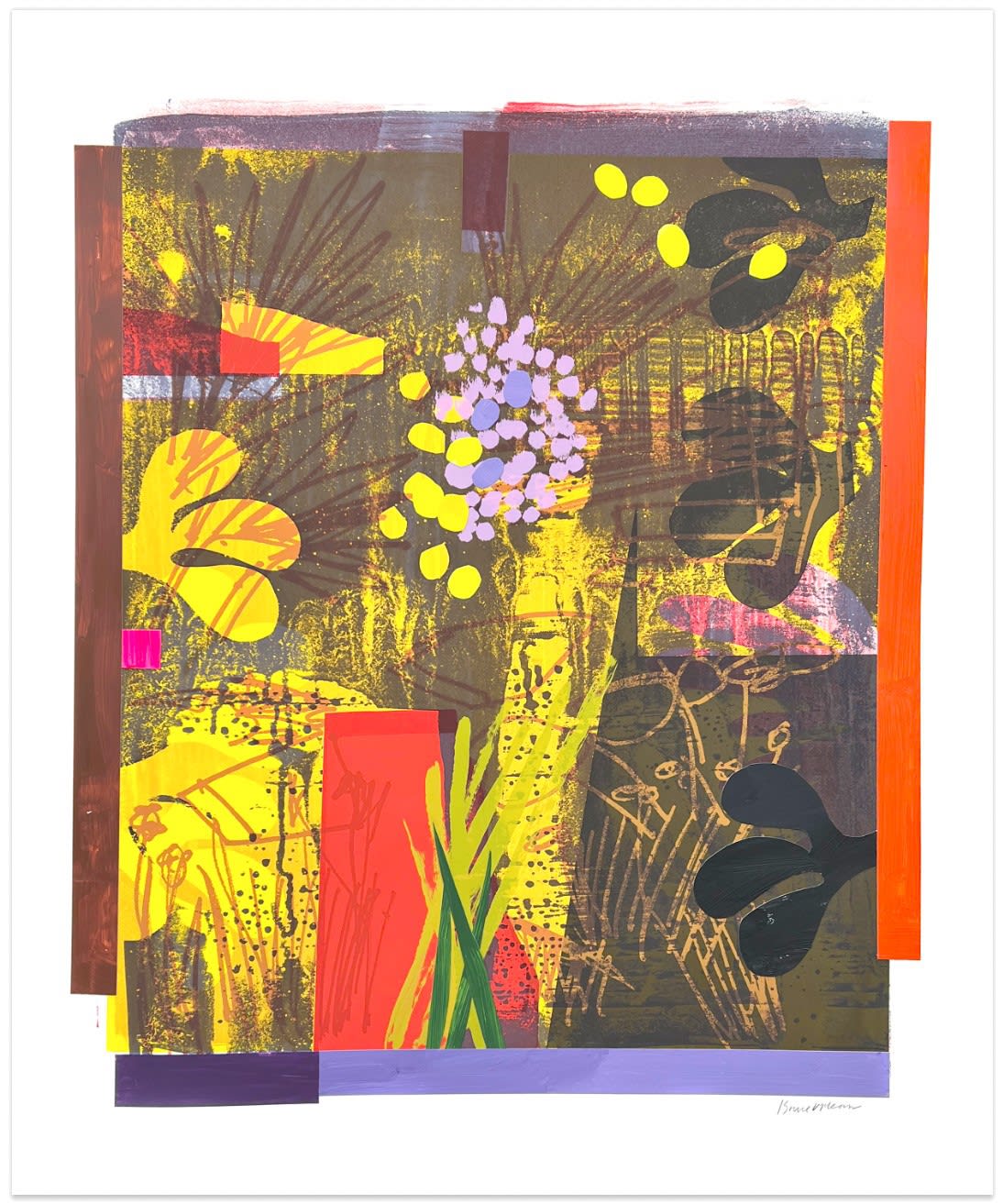 'Warm Sunlit Edge' - New Monotype by Bruce Mclean