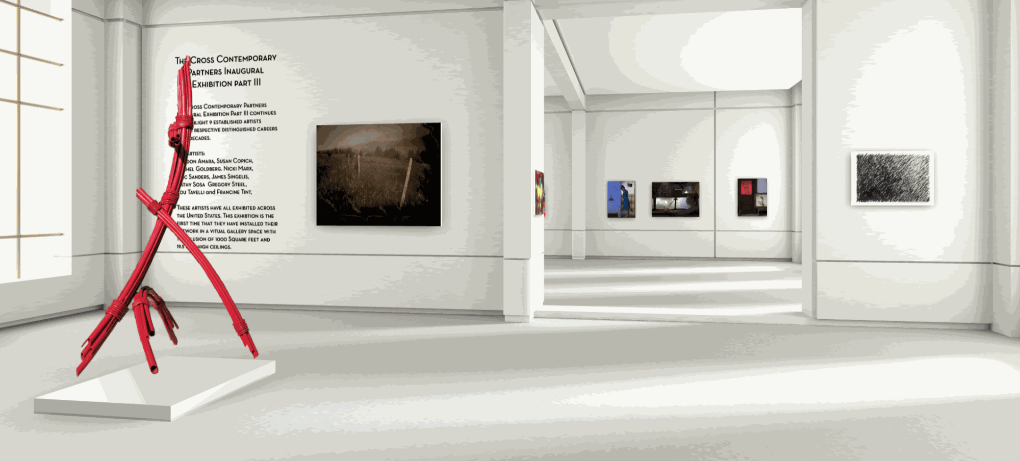 left to right: Gregory Steel, photographs by London Ameara, Susan Copich, monotype by Michel Goldberg