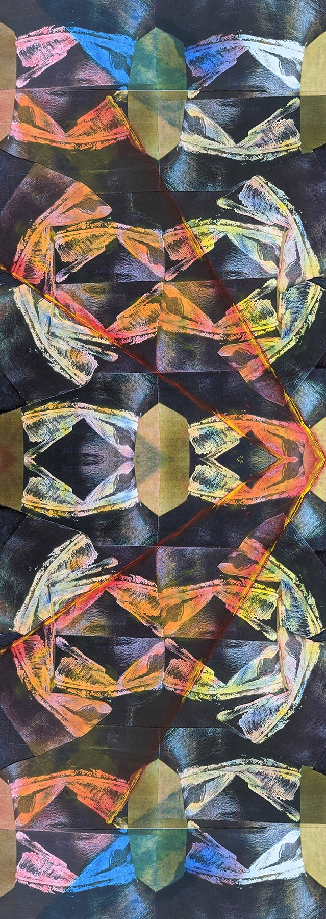 Neck 28 Red yellow blue © Kaethe Kauffman 2021